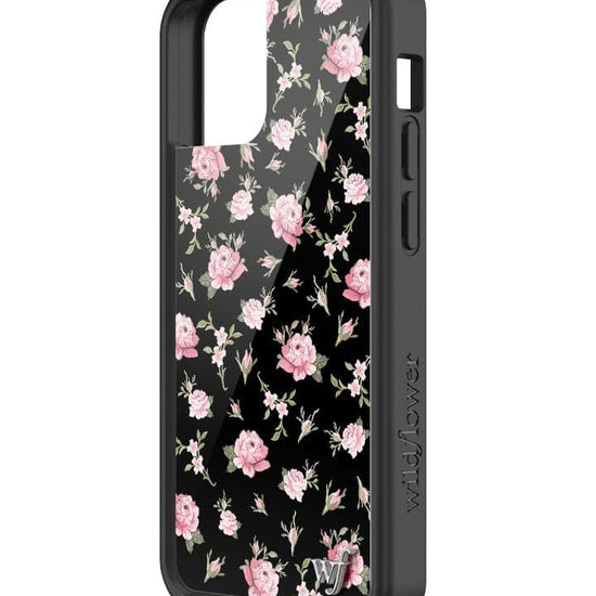 Wildflower Black And Pink Floral iPhone 13 Mini Case