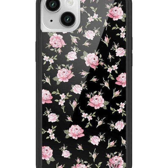 Wildflower Black And Pink Floral iPhone 14 Case