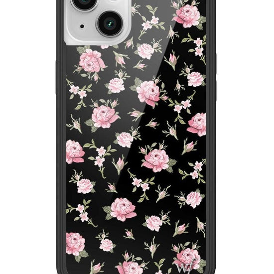 Wildflower Black And Pink Floral iPhone 14 Plus Case