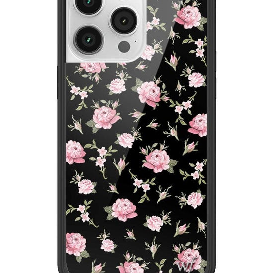 Wildflower Black And Pink Floral iPhone 14 Pro Max Case