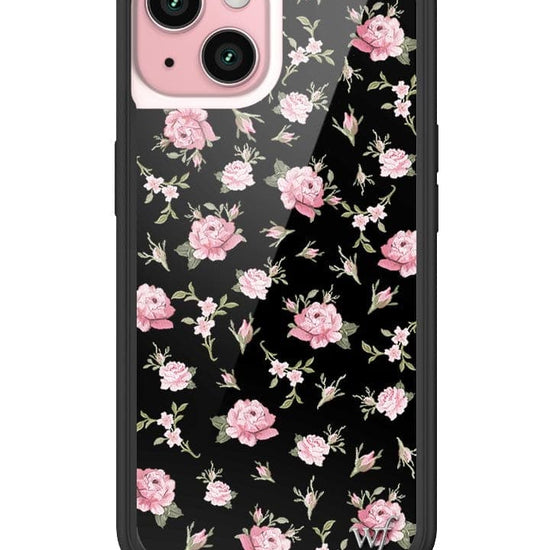 Wildflower Black And Pink Floral iPhone 15 Case