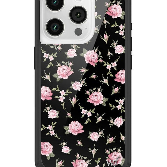 Wildflower Black And Pink Floral iPhone 15 Pro Case