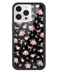 Wildflower Black And Pink Floral iPhone 15 Pro Max Case