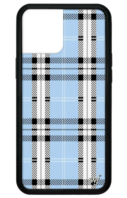 Wildflower Blue Plaid iPhone 12 Pro Max Case