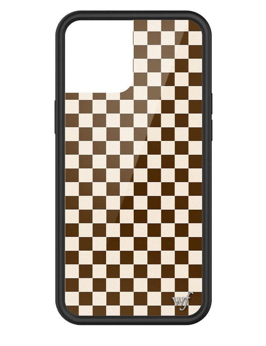 Wildflower Checkers | Brown iPhone 12 Pro Max Case