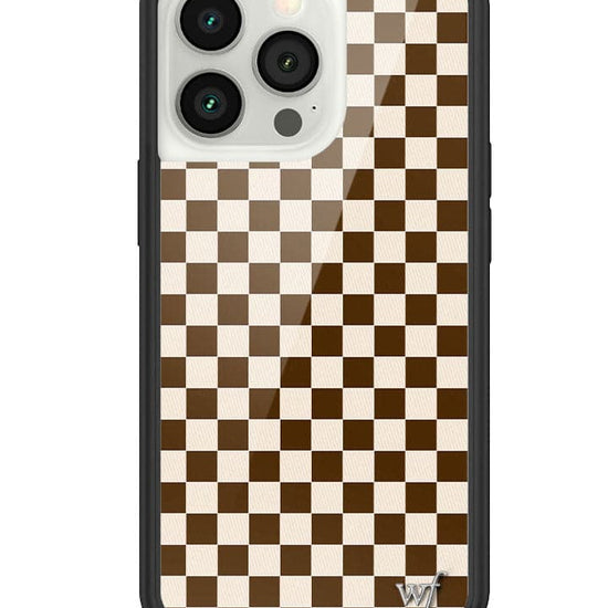 Wildflower Checkers | Brown iPhone 13 Pro Case