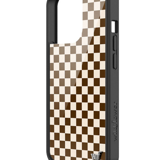 Wildflower Checkers | Brown iPhone 13 Pro Case