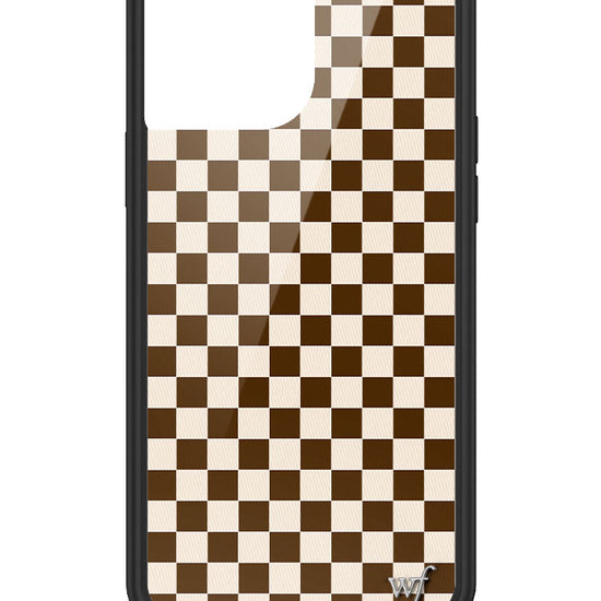 Wildflower Checkers | Brown iPhone 13 Pro Max Case