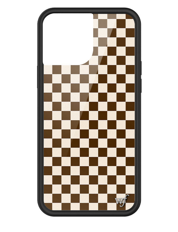 Wildflower Checkers | Brown iPhone 13 Pro Max Case