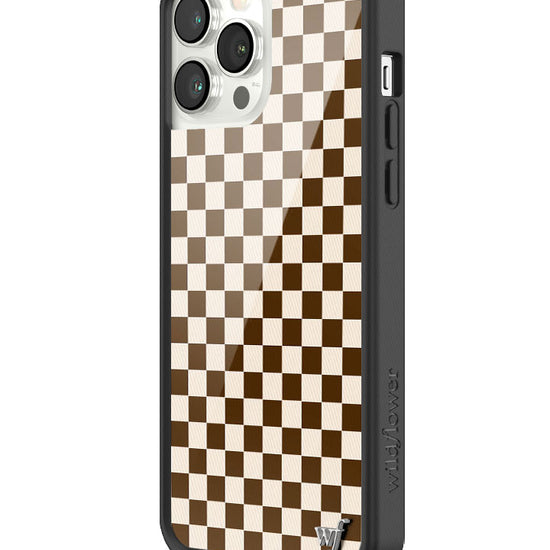 Wildflower Checkers | Brown iPhone 13 Pro Max Case