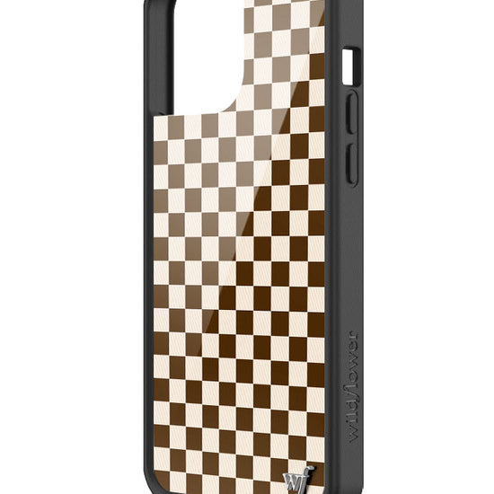 Wildflower Checkers | Brown iPhone 13 Pro Max Case