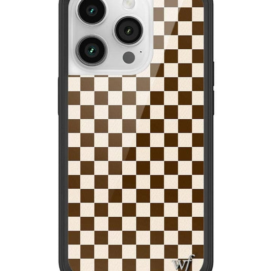 Wildflower Checkers | Brown iPhone 14 Pro Case