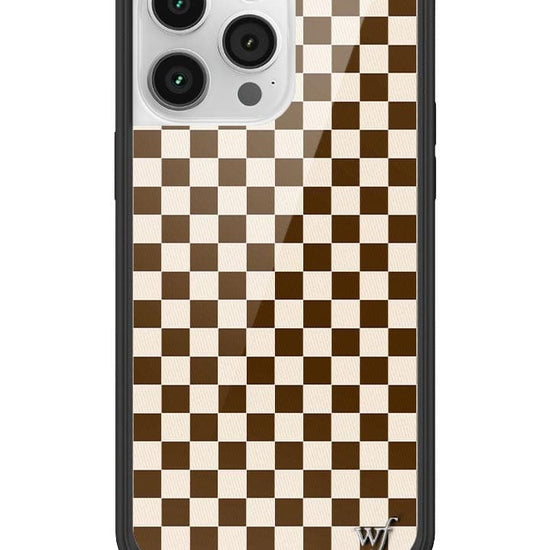 Wildflower Checkers | Brown iPhone 14 Pro Max Case