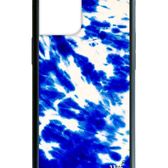 wildflower blue tie dye iphone 12 mini case