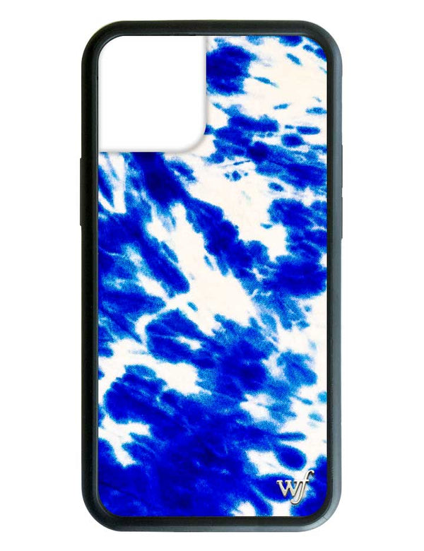 wildflower blue tie dye iphone 12 mini case