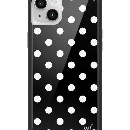 Wildflower Polka Dot Black and White iPhone 14 Case