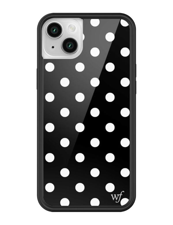 Wildflower Polka Dot Black and White iPhone 14 Case