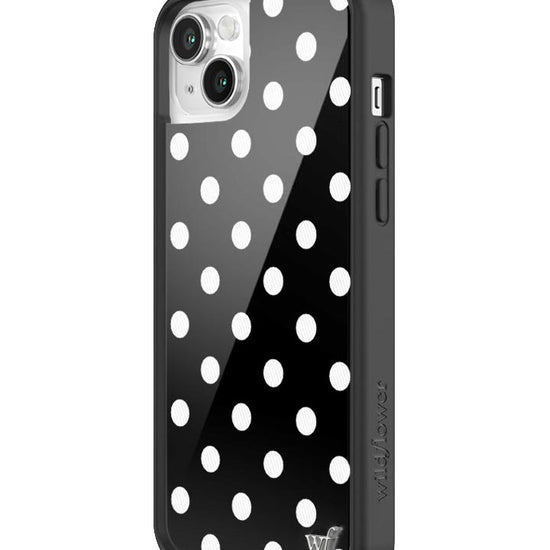 Wildflower Polka Dot Black and White iPhone 14 Case