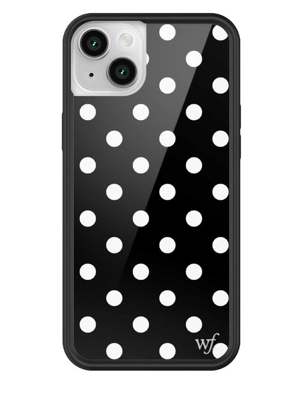 Wildflower Polka Dot Black and White iPhone 14 Plus Case