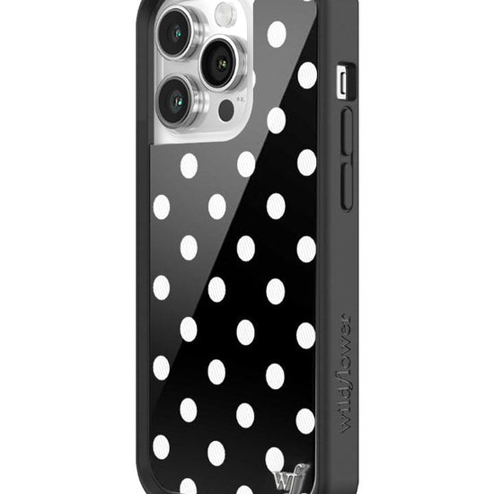 Wildflower Polka Dot | Black and White iPhone 14 Pro Case