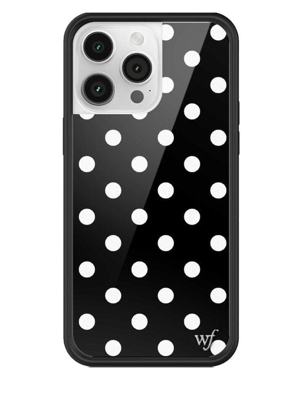 Wildflower Polka Dot Black and White iPhone 14 Pro Max Case