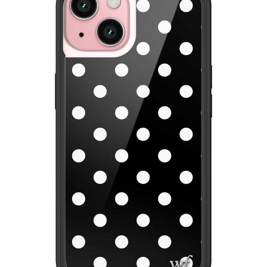 Wildflower Polka Dot Black and White iPhone 15 Case