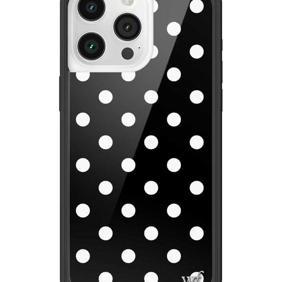 Wildflower Polka Dot Black and White iPhone 15 Pro Max Case