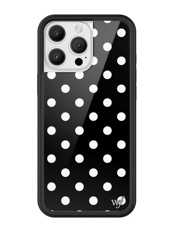 Wildflower Polka Dot Black and White iPhone 16 Pro Max Case