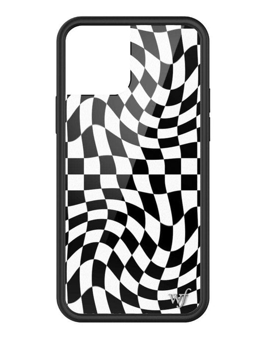 Wildflower Crazy Checkers Black iPhone 12 / 12 Pro Case