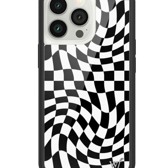 Wildflower Crazy Checkers Black iPhone 13 Pro Case