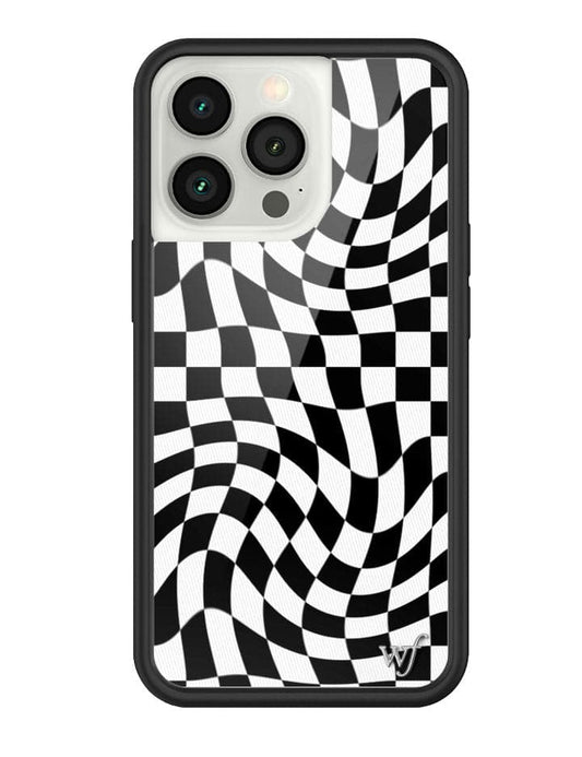 Wildflower Crazy Checkers Black iPhone 13 Pro Case