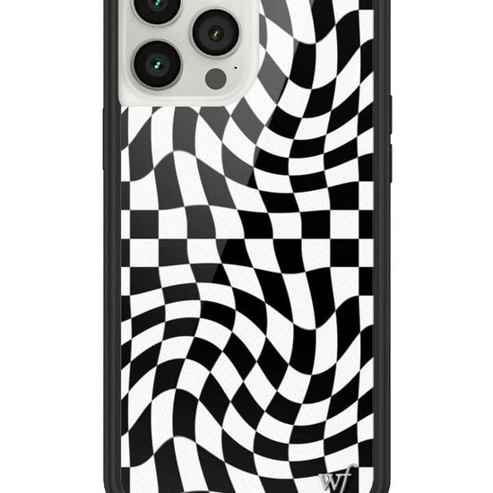 Wildflower Crazy Checkers Black iPhone 13 Pro Max Case