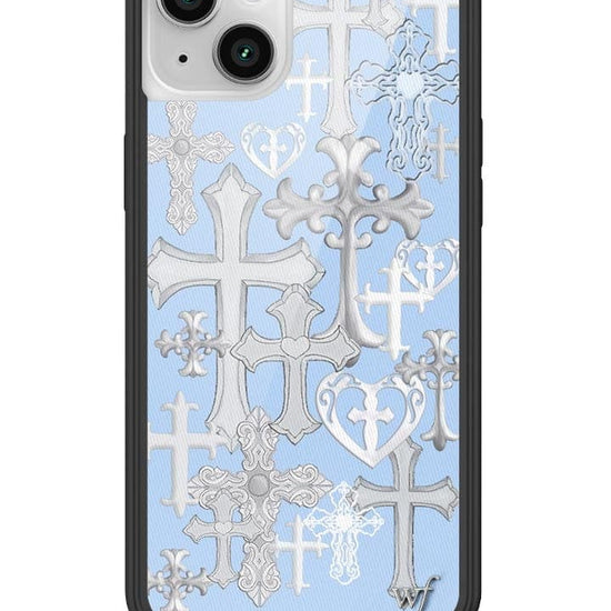 Wildflower Cross Girl iPhone 14 Plus Case