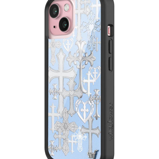 Wildflower Cross Girl iPhone 15 Case