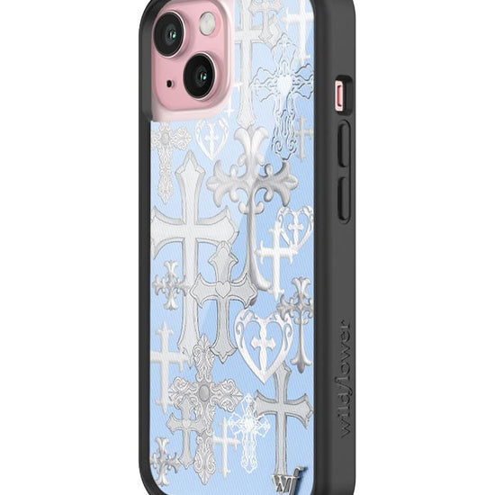 Wildflower Cross Girl iPhone 15 Case