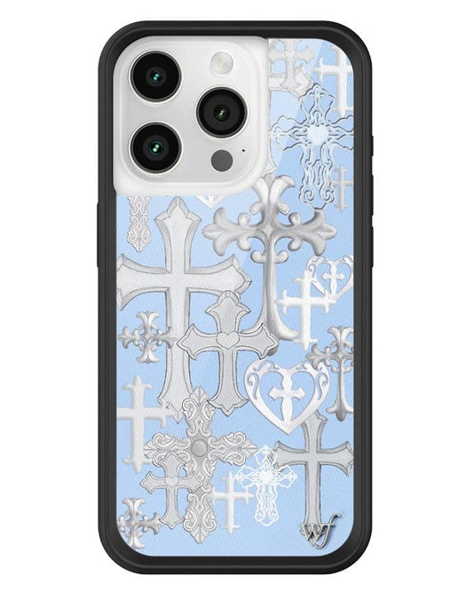 Wildflower Cross Girl iPhone 15 Pro Case