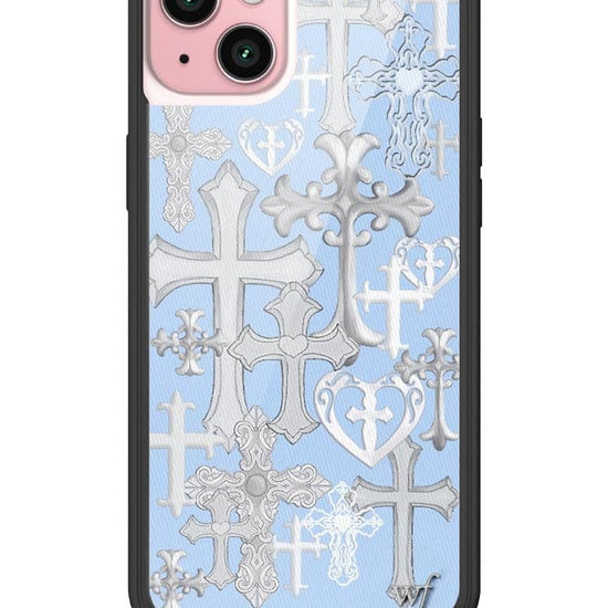 Wildflower Cross Girl iPhone 15 Plus Case