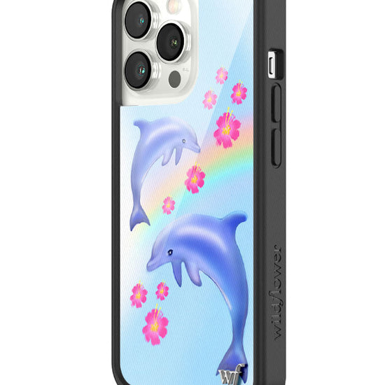 Wildflower Dolphin Love iPhone 13 Pro Case