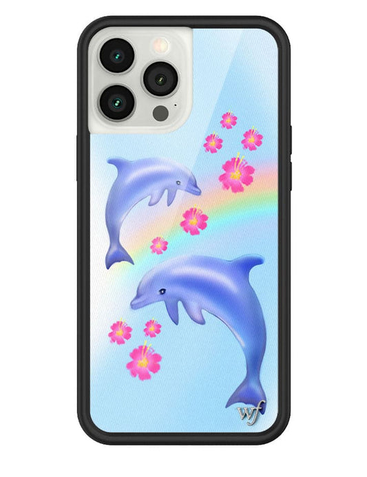 Wildflower Dolphin Love iPhone 13 Pro Max Case