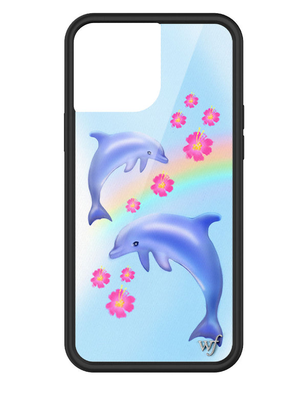 Wildflower Dolphin Love iPhone 13 Pro Max Case