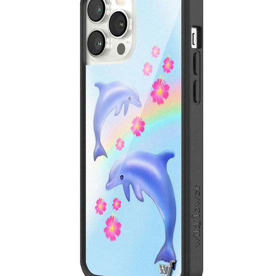 Wildflower Dolphin Love iPhone 13 Pro Max Case