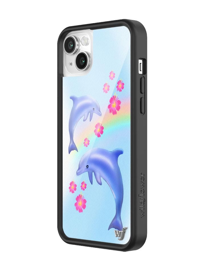 Wildflower Dolphin Love iPhone 14 Case Wildflower Cases