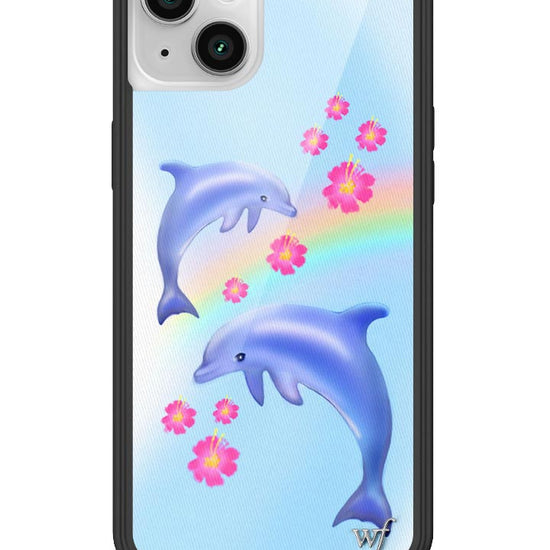 Wildflower Dolphin Love iPhone 14 Plus Case