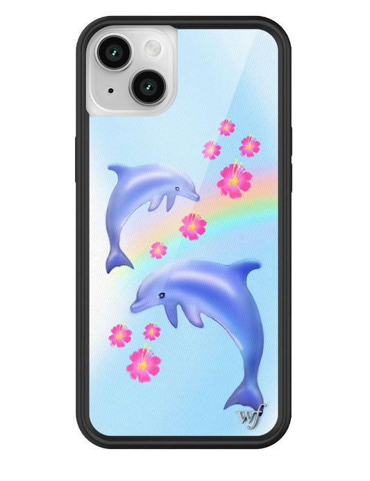 Wildflower Dolphin Love iPhone 14 Plus Case