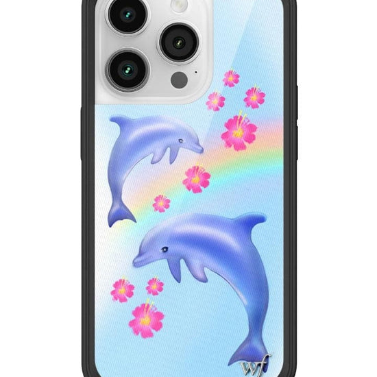 Wildflower Dolphin Love iPhone 14 Pro Case