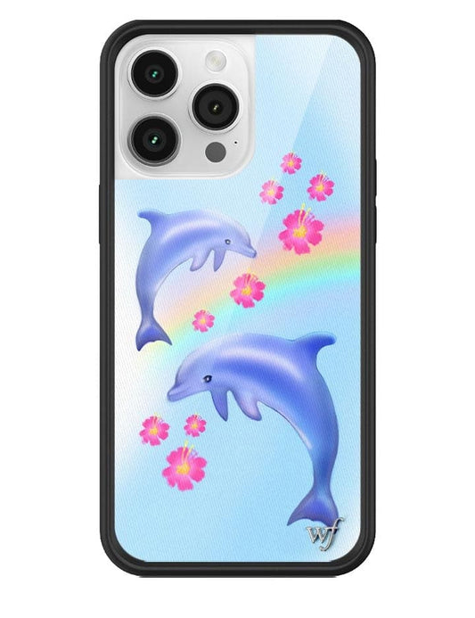 Wildflower Dolphin Love iPhone 14 Pro Max Case