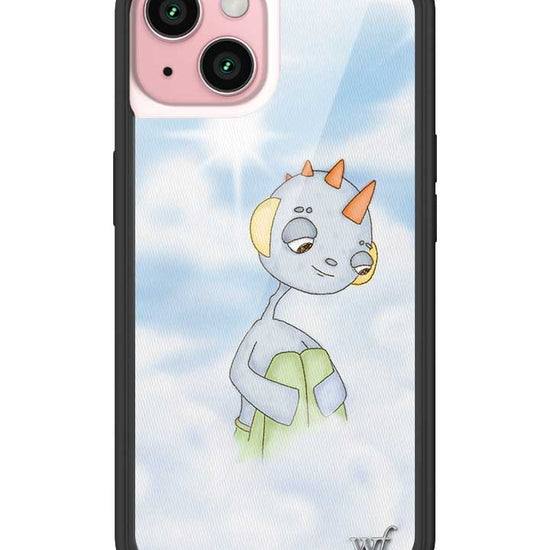 Wildflower iPhone case 15 Drew Blue Clouds Pink Cute