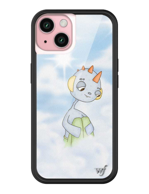 Wildflower iPhone case 15 Drew Blue Clouds Pink Cute