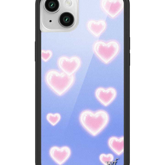 Wildflower iPhone case 13 Dreamy Hearts Blue Pink Cute