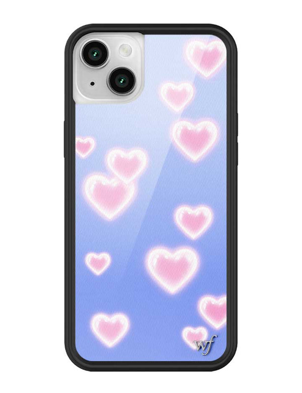 Wildflower iPhone case 13 Dreamy Hearts Blue Pink Cute